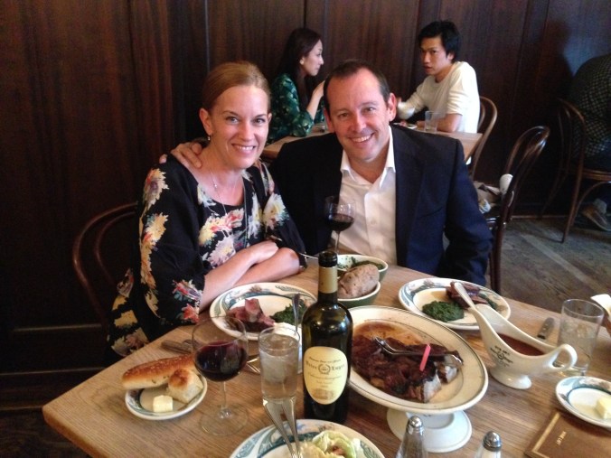 The happy couple, right before the paramedics came. 