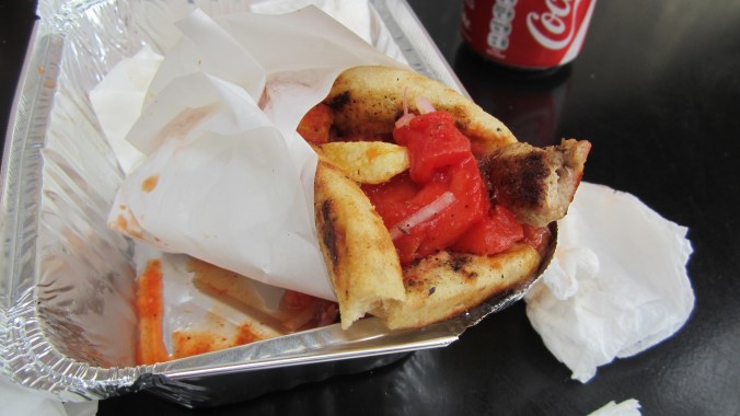 Cheap, fast, and delicious. Souvlaki!
