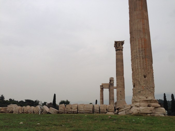 Temple of Olympian Zeus. Who thinks they should pick up the column? I'm on the fence. 