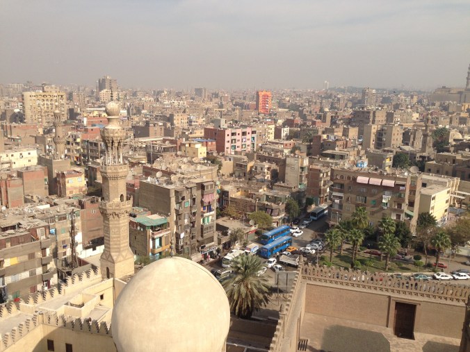 The view from the top of the minaret at the Ibn Tulun Mosque in Cairo. The view was well worth the small tip I gave the fellow who unlocked the door to the minaret. 
