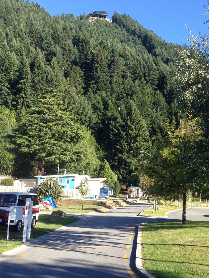 If you look waaaay up to the top of the mountain, you can see where we started our descent. Oops. 