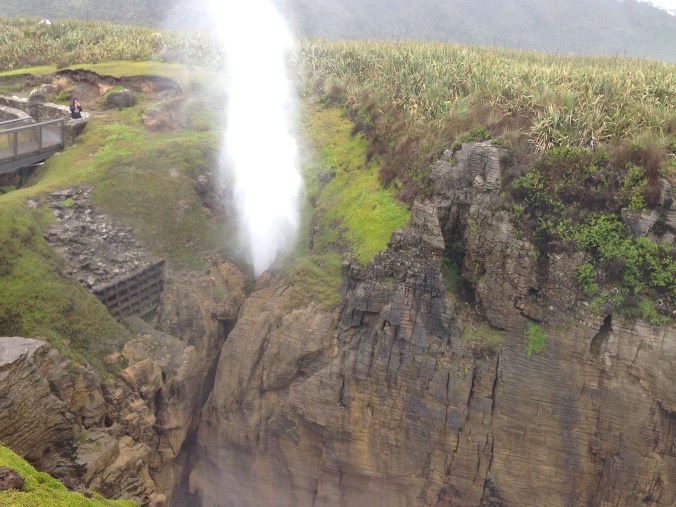 Crazy blowholes at Punakaiki. Almost NFW. 