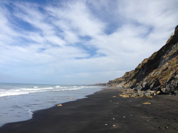 The sand was amazingly fine - like powdered sugar, but black. 