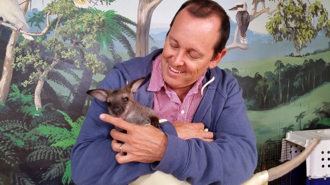 Little William licking my finger. 