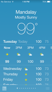 Sweating profusely (but happily) in Myanmar. 