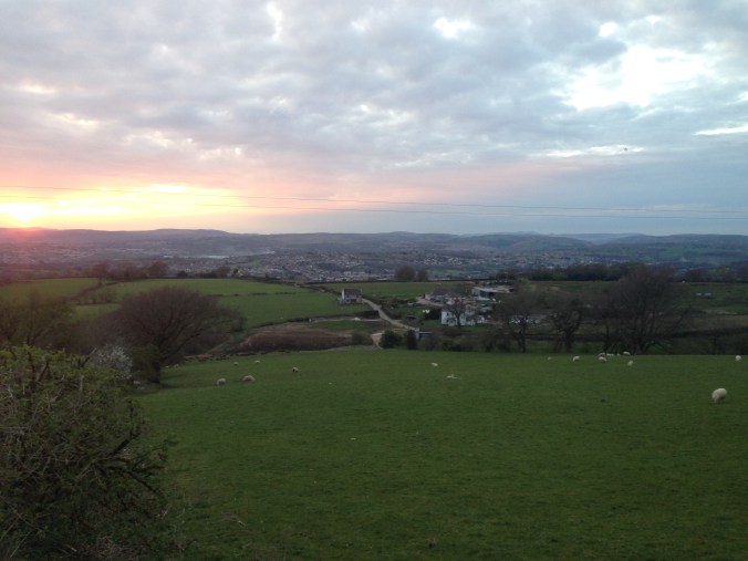 The view from the hilltop pub. 
